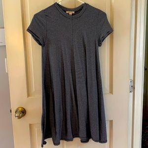 Small navy and white striped dress